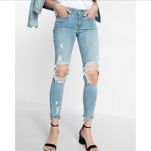 Express Mid-Rise Ankle Jeans